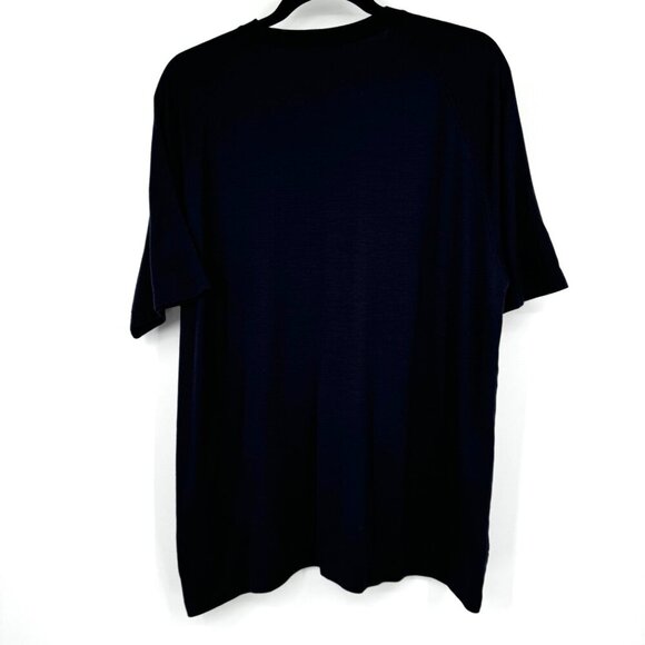 Ermenegildo Zegna Navy Blue Wool High Performance Crew Neck T-Shirt XL - Picture 9 of 10